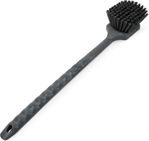 SPARTA 40501EC03 Plastic Large Scrub Brush, Kitchen Brush, Utility Brush With Long Handle For Cleaning, 20 Inches, Black