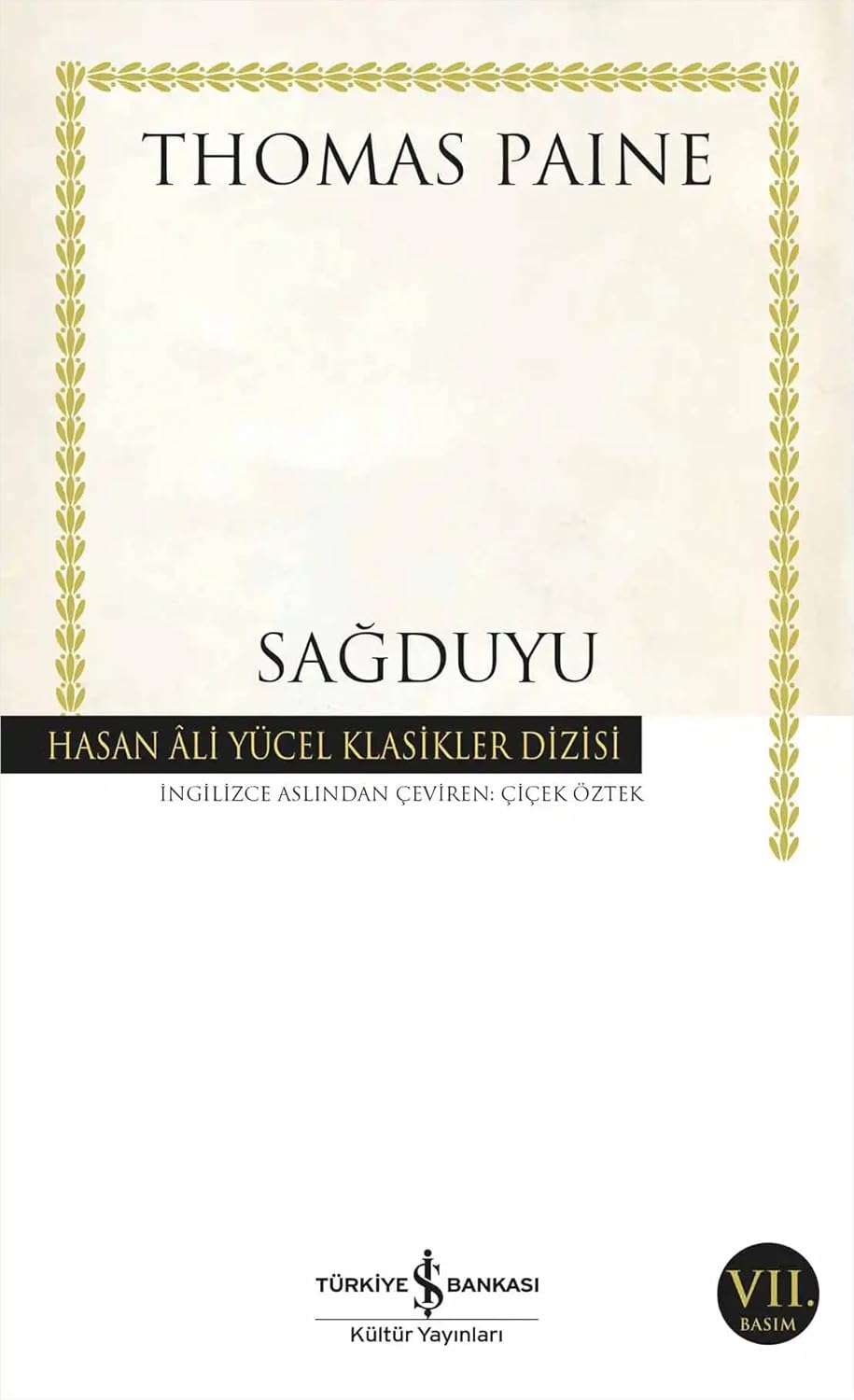 Sağduyu: Hasan Ali Yücel Klasikler Dizisi Kağıt Kapak – 27 Eylül 2019