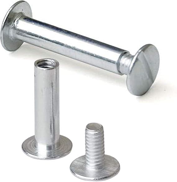 Silver Nickel Screw Posts/Chicago Post, 100 Pack, 2-Inch