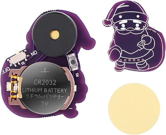 Cricket Noise Maker, Santa Claus Style Annoying Noise Machine Cricket Noise Items with 16 Sounds Noise Beeping Maker Hidden Cricket Noise Stuff for Home School Party (Purple)
