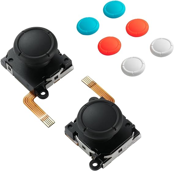 GuliKit Switch Joysticks Replacement, Updated Anti-Drift TMR Electromagnetic Joystick For Switch LCD/OLED Joy Con & Switch Lite, Analog