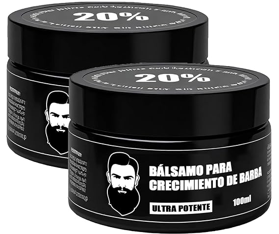 Estimulante de Barba, Balsamo Para Crecimiento De Barba Ultra Potente, Barba Crema, Beard Growth Balm, Thicker, Fuller Beard & Hair 100ml/3.5oz (2)