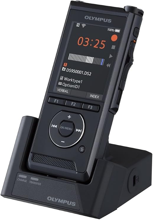 Olympus DS-9500 Premium Digital Voice Recorder Kit – Wi-Fi Enabled, 256bit Encryption, Colour Display, DSS Pro Audio, Professional Dictation Solution