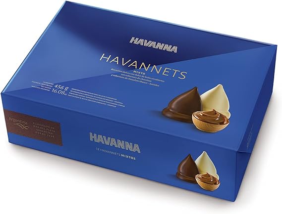Havanna Havannets Mixed Chocolate and White Chocolate Dulce de Leche Bites Coated in Semi-Sweet and White Chocolate Authentic Argentinian Treats for Sharing, Gifting, or Indulging, Box of 12