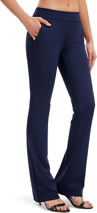 Safort 31" 34" Women Bootcut Yoga Tall Dress Pants Flare Long Trousers Work Stretchy Business Casual Slacks Pockets