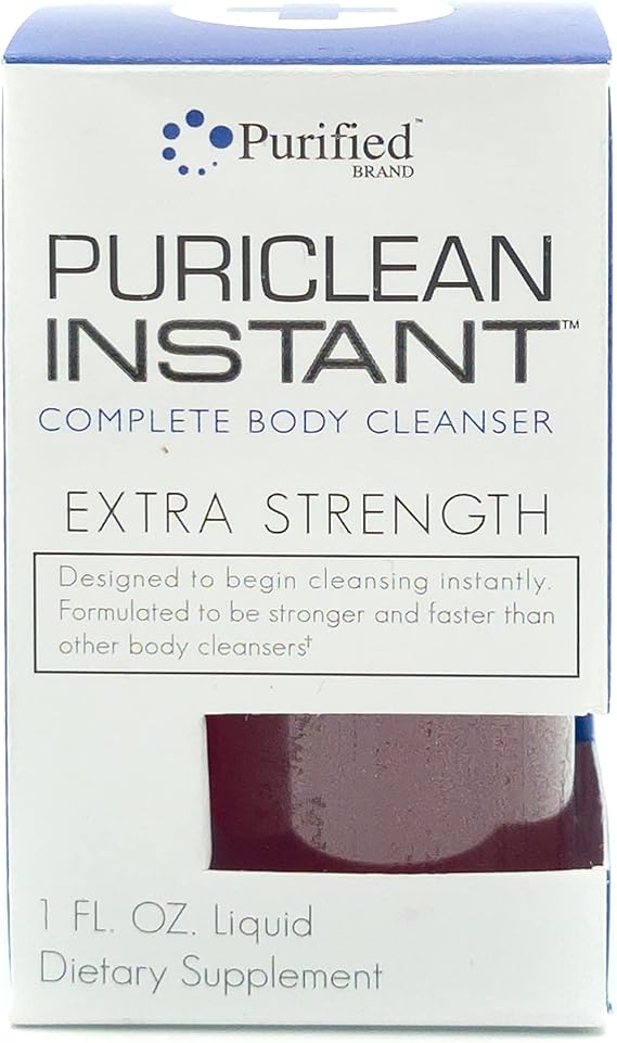 Wellgenix Puriclean Instant Complete Body Cleanser, 1 Fl Oz Fruit Punch, Premium Extra Strength Herbal Cleanse Detox Drink, One Hour Detox Support Supplement