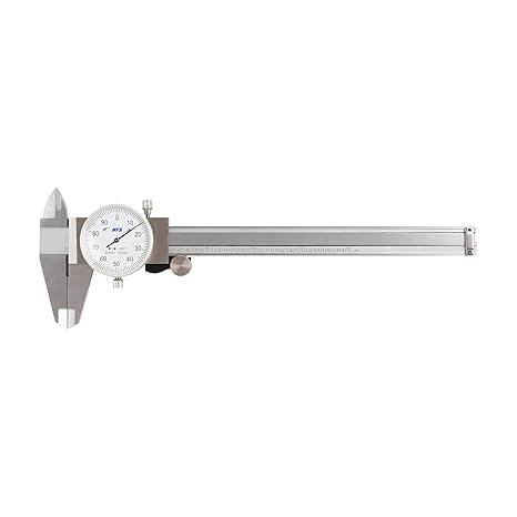 HFS 0-6 Inch Dial Caliper, 0.001 Inch Accuracy, 4-Way Precision Measuring Tool for Inside, Outside, Depth and Step Measurements, Shockproof Design with Protective Storage Case