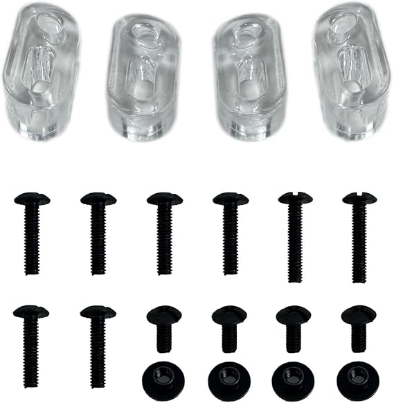 Visor Repair Kit Universal Mounting Hardware for Half Visors & Full Shields Replacement Screws, Clips & Posts Fits Bauer, CCM, Warrior & True Helmets Clear