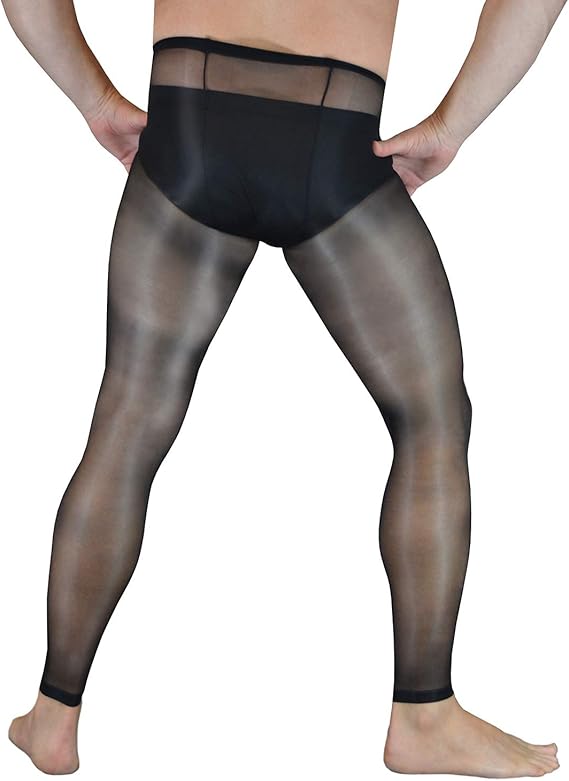 Pearl & Poseidon Apollo Mens Sheer Tights with Male Anatomy Pouch