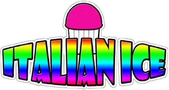 Italian ICE I Concession Decal Stand Trailer cart menu