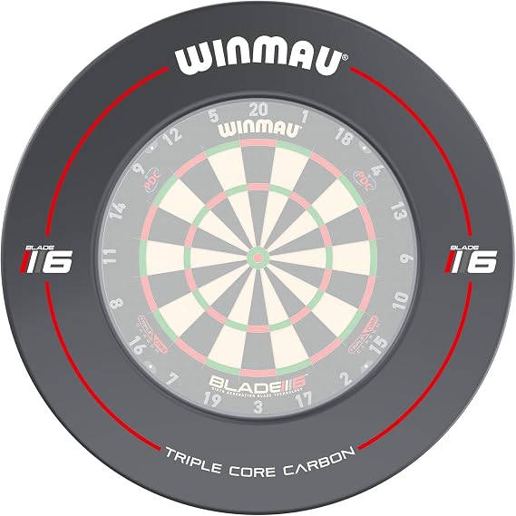 WINMAU PDC Dartboard Surround - offizielles PDC Design robuster Schutzring/Wandprotektor für Dartscheibe langlebiges Dart Surround Zubehör/Backboard mehrere Designs & Farben für Einsteiger & Profis