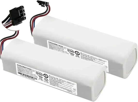 14.4V Vacuum Cleaner Battery P2008-4S2P-MMBK P2150-4S2P-XWDLS, Compatible for Dreame F9, Vacuum Cleaner Replacement Battery(White-6500mAh 2PCS)