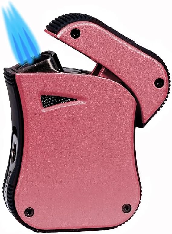 Lotus Blaze Triple Torch Lighter (Red)