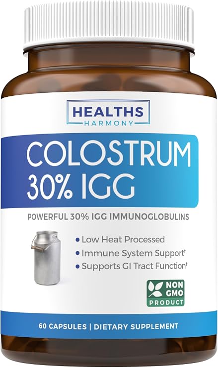 Bovine Colostrum for Women - Colostrum Supplement with 1,000mg per Serving and 30% IgG Immunoglobulins from First Milking - Low Heat Processed for Maximum Potency Non-GMO & Made in the US (1 Month)