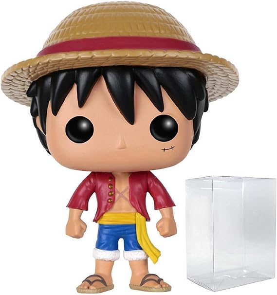 Funko POP One Piece - Monkey D. Luffy Pop! Vinyl Figure (Bundled with Compatible Pop Box Protector Case) Multicolor 3.75 inches