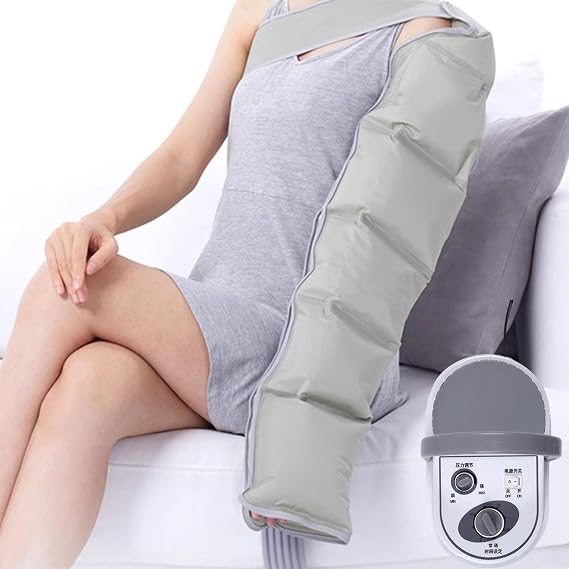 Pressotherapy Recovery Boots - 6 Cavities Air Compression Massager for Legs, Arms & Waist | Lymph Drainage, Pain Relief & Timing Function