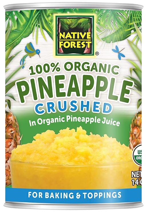Native Forest Organic Crushed Pineapple - 14 Ounce (Pack of 6)