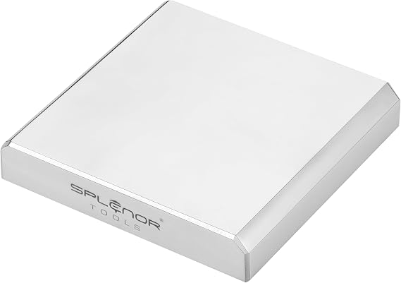 Splenor Tools Steel Bench Block - Flat Anvil Jewelers - Solid Metal Bench Block for Jewelry Repairing & Metal Stamping