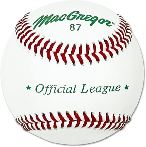 MacGregor 87 Official Split Baseball, Leather (One Dozen) , White Pearl