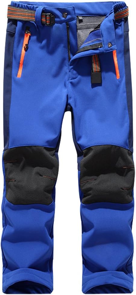 Jessie Kidden Kids Boys Girls Youth Waterproof Hiking Ski Snow Fleece Pants | Side Elastic Waist,Warm Insulated,Fleece Lined,Wind-resistant,Scratch-resistant,Zipper Pockets,Kids Snowboard Pants
