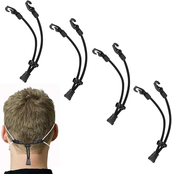 Mask Extender, Face Mask Holder, Anti-Slip Mask Buckle Strap (4pcs)