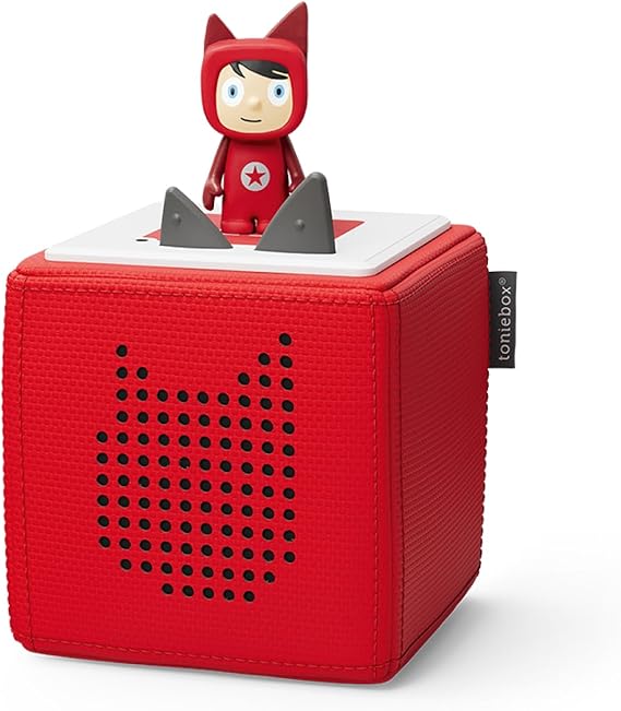 tonies Toniebox Wireless Musical Storybox Starter Set, including 1 Creative, Red