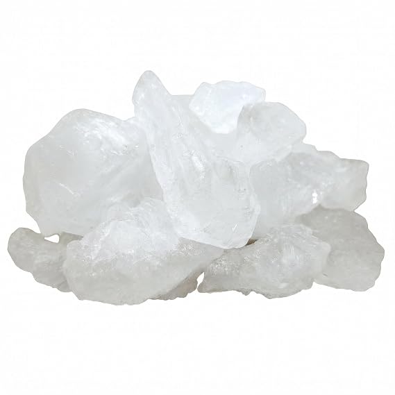 White Alum Crystal Rock, Alum Stone - for Cooking, Pickling, Water Clarification, DIY Use. (1 LB)