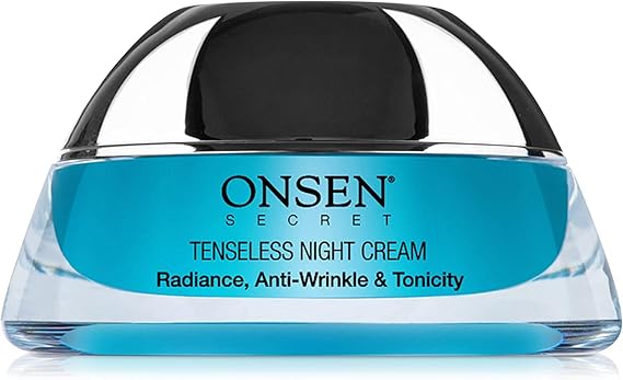 Onsen Secret Wrinkle Repair Tenseless Night Face Cream - Dermatologist Recommended Anti-Wrinkle, Radiance and Tonicity Cream - Anti Aging Ultra Boost Facial Cream for Dry Skin & Age Spots 50ml