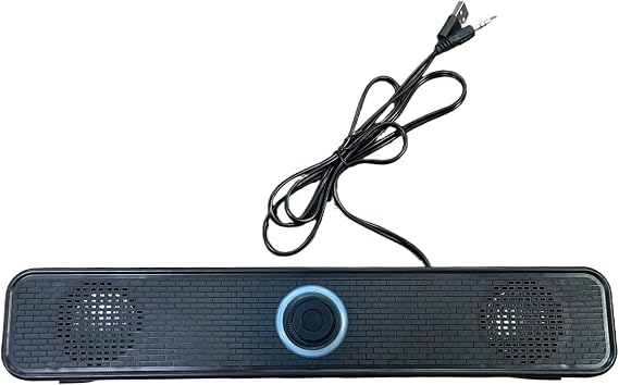 Speakers for Computer Desktop | USB Speakers with Stereo Sound | Loud Sound Deep Bass Soundbar for Monitor Projector Stage Office Tablet Desk Classroom Music Car TV