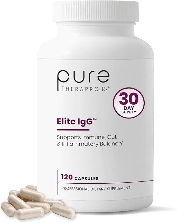 Pure Therapro Rx Elite IgG Immunoglobulin, 1100mg, 120 Capsules