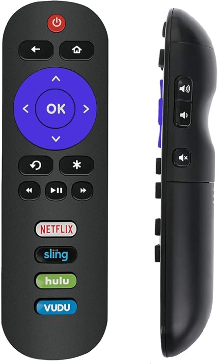 Remote Control fit for ONN Roku TV 4K UHD LCD Smart HDTV with Netflix Sling Hulu Vudu Keys Compatible with All ONN Roku TVs