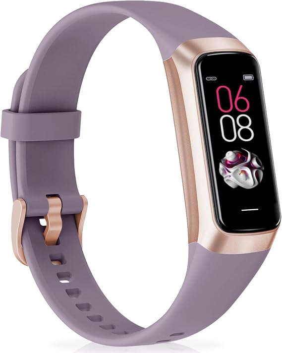 Fitness Tracker with 24/7 Heart Rate, Activity Trackers with Blood Pressure Sleep Monitor, 1.10" AMOLED Screen Step Tracker, Waterproof Step