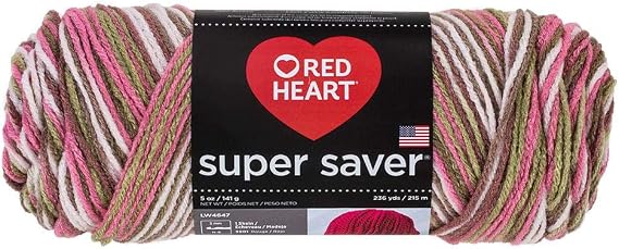 Red Heart Yarn Pink Camo (m) Red Heart Super Saver Yarn 972 (m)