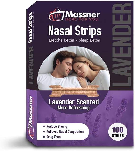 Massner Nasal Strips Parent Pack of 100 (Lavender)
