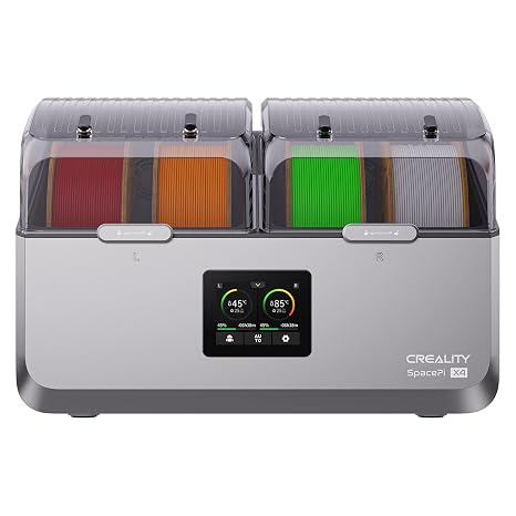 Creality Filament Dryer Box 4 Spools, Space Pi X4 Filament Storage Box, 200W PTC Heats Up to 85C, Dual Heating Chambers, Fast Drying & Moisture-Free Storage, for PLA, PETG, TPU, ABS