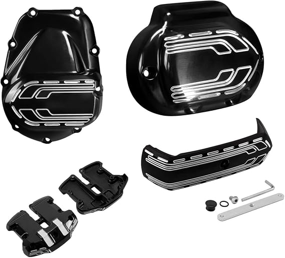 TCMT Rocker Box & Transmission Side Cleaner Covers Trim Fit For Harley Touring Road King Road Glide Street Glide Tri Glide 2017-2020