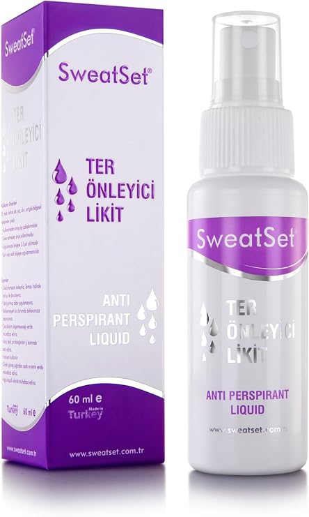 SWEAT SET Ter Önleyici Likit Sprey 60 Ml - El Yüz Ayak Sırt Koltuk Altı Terleme Önleyici
