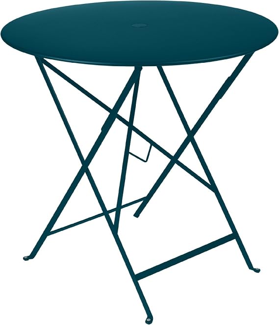 Fermob Bistro 30" Round Table - Acapulco Blue
