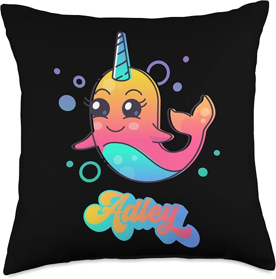 ADLEY MERCH NARWHAL DESIGN Throw Pillow