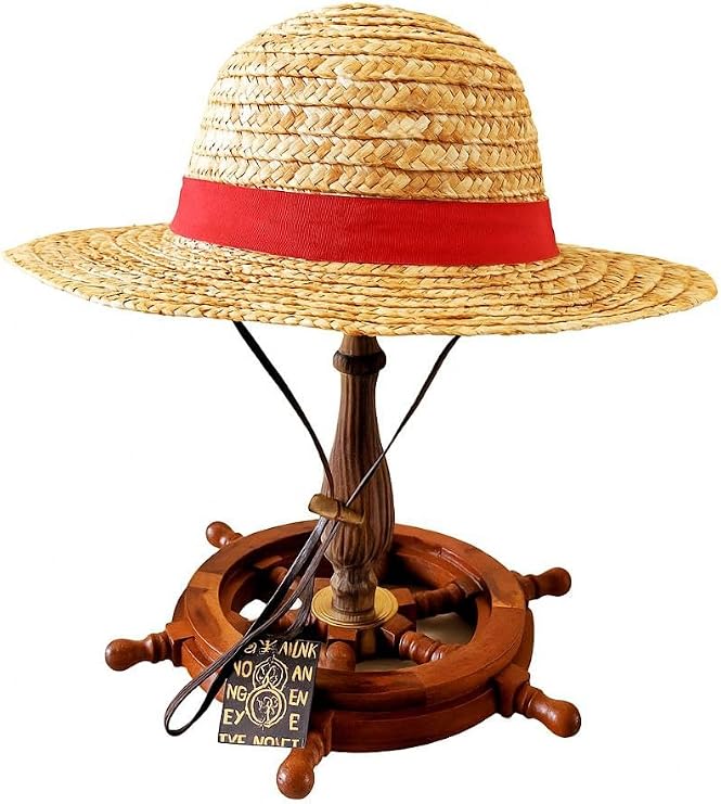 Extra Large Straw - King of the Pirates Tan/Red