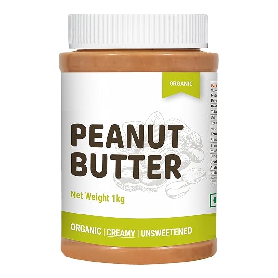 MM Peanut Butter Creamy 1kg - High Protein 30g & 9g Dietary Fiber, Made with Organic Peanuts, No Added Sugar, No Preservatives, Helps in Weight Management & Muscle Building