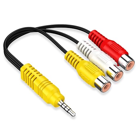 3.5mm to RCA AV Cable 9in for TCL TV Not for Sony