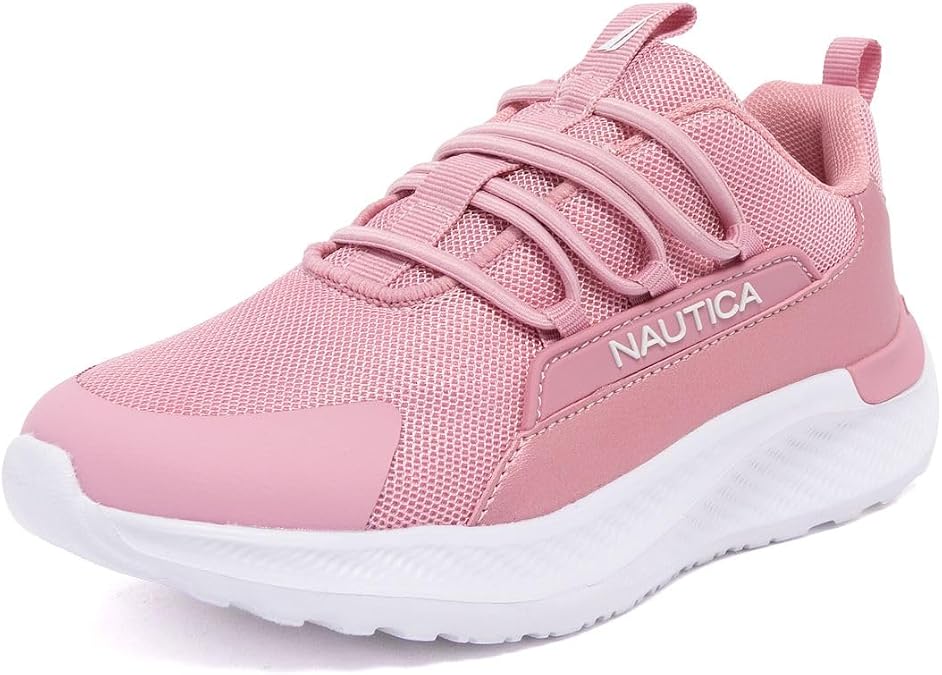 Nautica Kids Boys and Girls Athletic Slip-On Sneakers, Lightweight Bungee Running Shoes for Toddler, Little Kid, and Big Kid