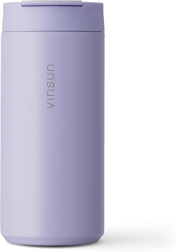 VINSUN Travel Mug to Go 350ml with Lid - Stainless Steel, Leak-Proof
