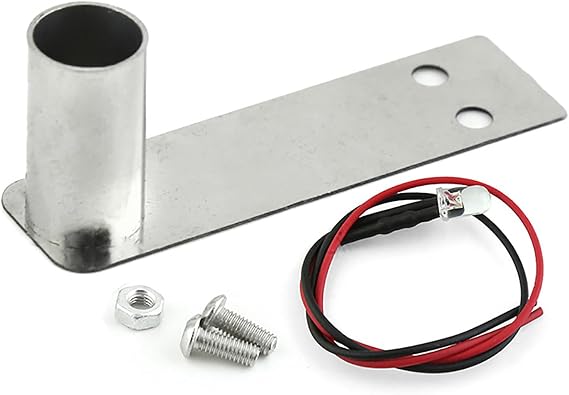 SHEAWA Exhaust Pipe (for 1/10 RC Cars) with LED Light Universal Metal Conversion Part (01)