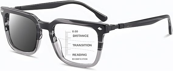 Photochromic Progressive Multifocus Reading Glasses For Men,Progressive Readers No Line Quick-Transition Sunglasses