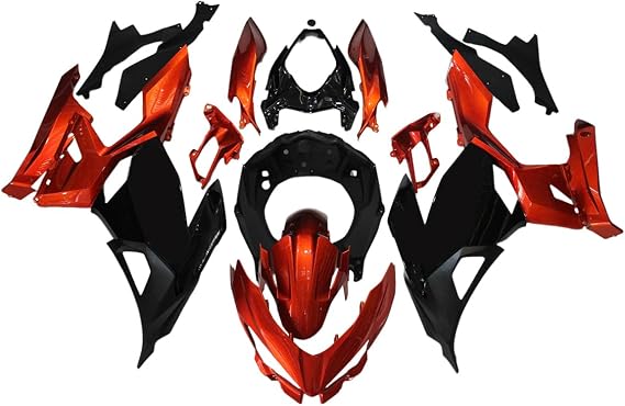 Orange Black ABS Fairings for Kawasaki Ninja 400 2018-2023 Bodywork Fairing