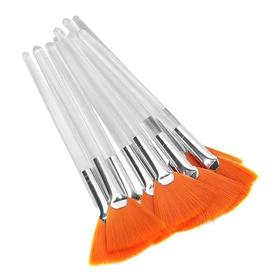 Fan Brushes Esthetician, Facial Fan Brush Cosmetic Makeup Soft Facial Applicator 10pcs Facial Brushes Fan Brushes