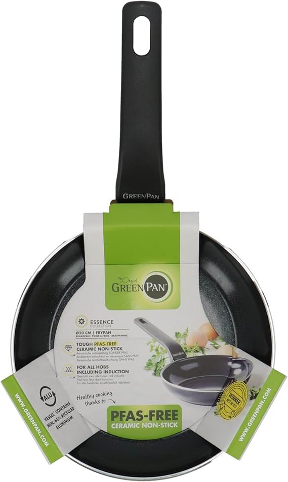 Greenpan Essence Frying Pan with Ceramic Non-Stick Coating - PFAS free - 20 cm