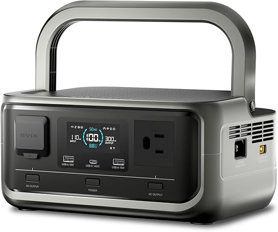 ALLPOWERS VOLIX P300 Portable Power Station 300W (600W Peak), 256Wh LiFePO4 Battery, 2-Hour AC Fast Charge, 100W USB-C, UPS Backup, Solar Generator